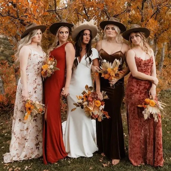 Fall Bridesmaids Inspiration Published in the National Rocky Mountain Bride Magazine Image #1