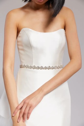 Amsale Moonstone Belt by AMSALE #0 default Ivory/Crystal thumbnail