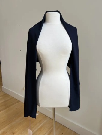 Amsale Crepe Shawl #0 default Navy thumbnail