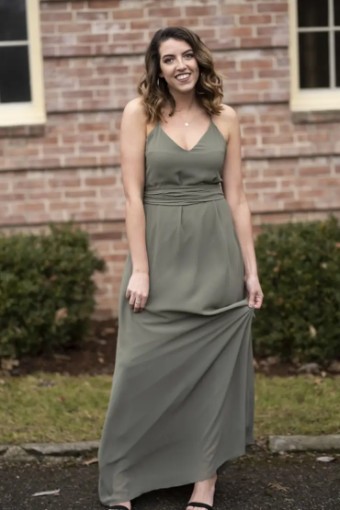 Amsale Joy #3 Olive thumbnail