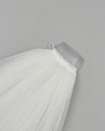 Rosa Clara Double layer dotted soft tulle veil with blusher #0 default Natural thumbnail