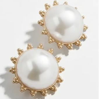 Miscellaneous Pearl Statement Stud by Bauble Bar #0 default Pearl thumbnail