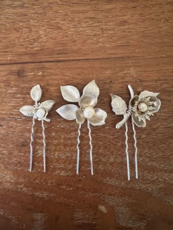 Miscellaneous Set of 3 Venesse Hair Picks by Cori Lynn Co. #0 default Silver thumbnail
