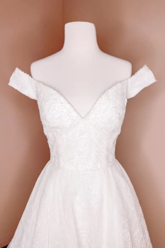 JLM Couture Allison Webb Beaded Corded Lace Ballgown #1 default Ivory thumbnail