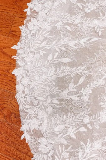 JLM Couture Allison Webb Beaded Applique and Lace Fitted Wedding Dress with Sleeves #6 Ivory thumbnail
