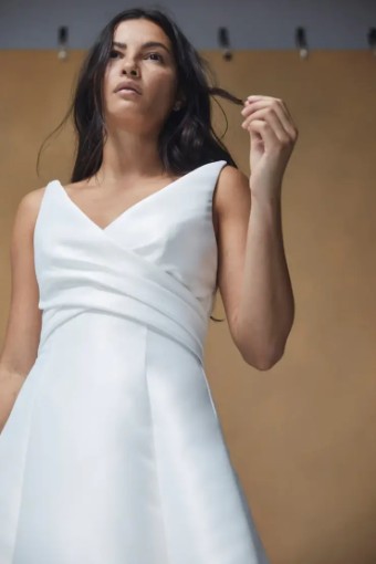 Amsale Carly by Nouvelle Amsale #4 Silk White thumbnail