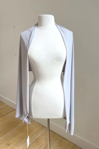 Amsale Chiffon Shawl #0 default Dove thumbnail