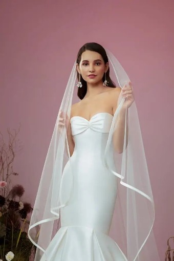 Blue Willow by Anne Barge Vow Veil #0 default Pearl thumbnail