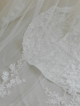 Blue Willow by Anne Barge High Meadows Veil #2 default Silk White thumbnail