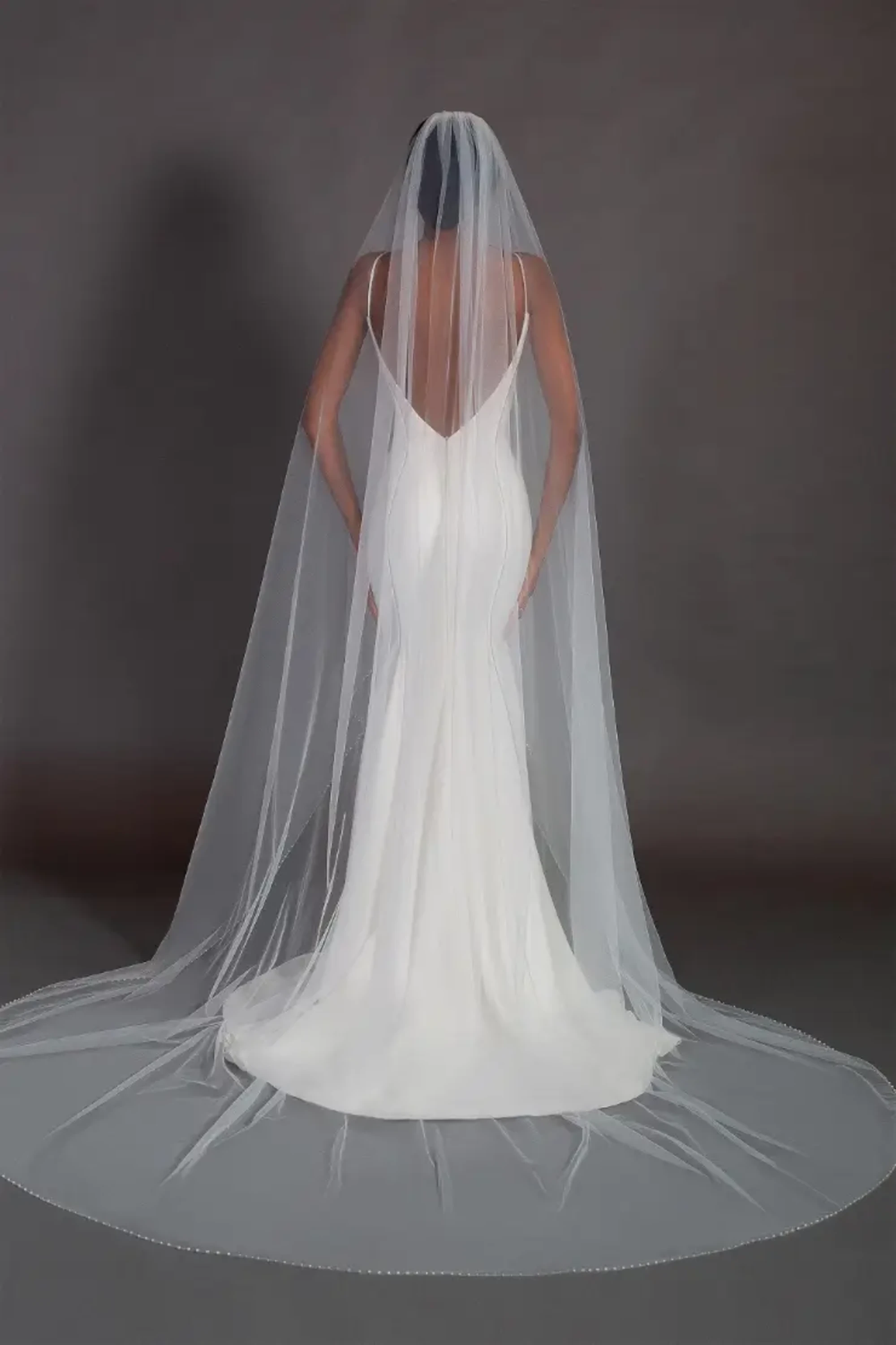 Thanks & Goodluck - Pearl Edge Cathedral Length Veil TG1002L110