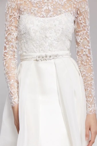 Amsale Pearl Belt #0 default Ivory/Crystal thumbnail