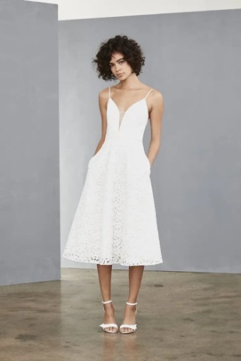 Amsale LW132 - Guipure lace dress by Amsale Little White Dresses #0 default Silk White thumbnail