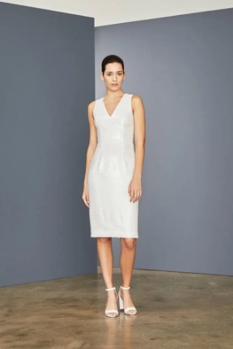 Amsale LW159 - Sequin sheath dress by Amsale Little White Dresses #0 default Ivory thumbnail