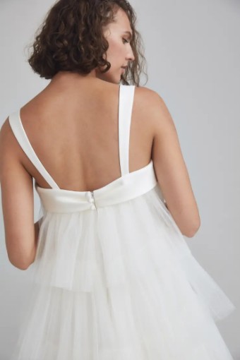 Amsale LW203 - Tiered pleated tulle dress by Amsale Little White Dresses #3 Ivory thumbnail