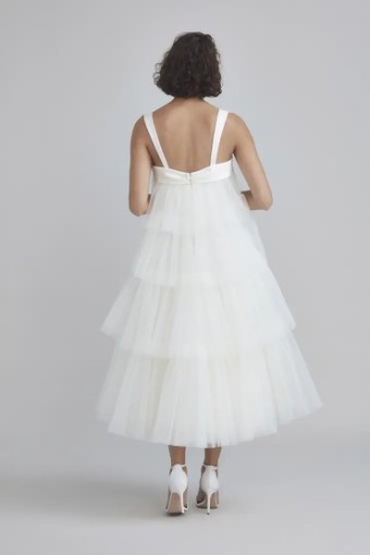 Amsale LW203 - Tiered pleated tulle dress by Amsale Little White Dresses #1 Ivory thumbnail