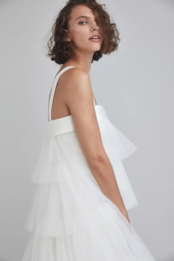 Amsale LW203 - Tiered pleated tulle dress by Amsale Little White Dresses #6 Ivory thumbnail