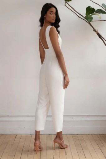 Jenny Yoo Skylar Jumpsuit #2 Ivory thumbnail