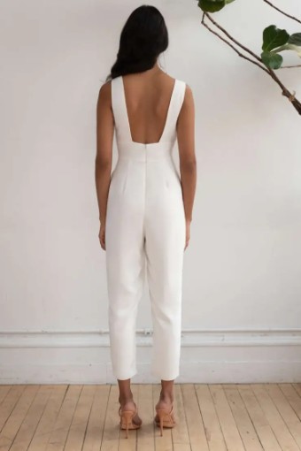 Jenny Yoo Skylar Jumpsuit #3 default Ivory thumbnail