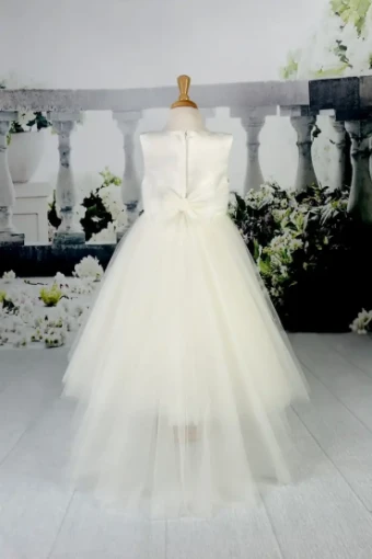 Miscellaneous Classic Tulle and satin Flower girl dress #1 Ivory thumbnail