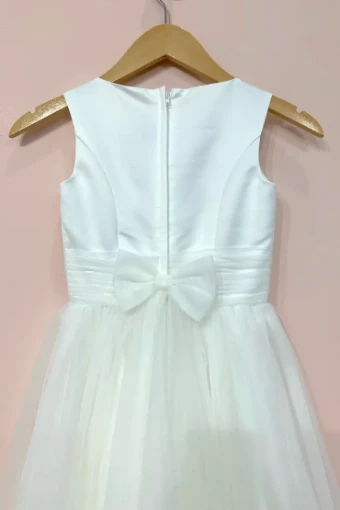 Miscellaneous Classic Tulle and satin Flower girl dress #5 default Ivory thumbnail