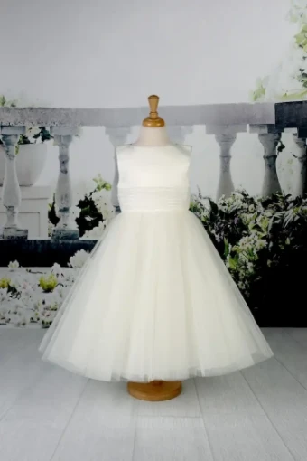 Miscellaneous Classic Tulle and satin Flower girl dress #0 default Ivory thumbnail