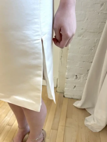 Miscellaneous Strapless Silk Little White Dress #2 Ivory thumbnail