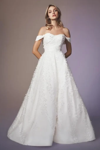 Blue Willow by Anne Barge Confetti with detachable swag straps #0 default Silk White thumbnail