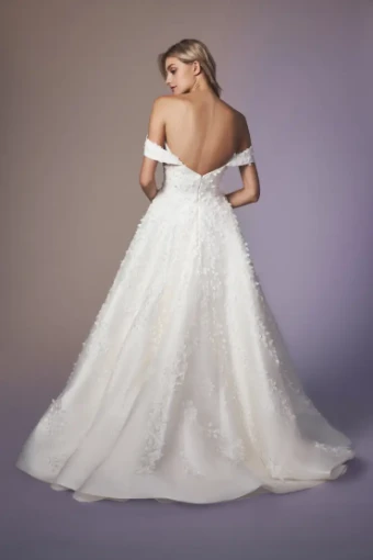 Blue Willow by Anne Barge Confetti with detachable swag straps #1 Silk White thumbnail