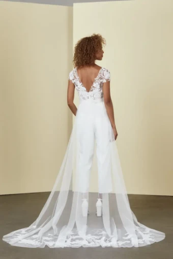 Amsale Eddie Danielle Detachable Train #2 default Ivory thumbnail