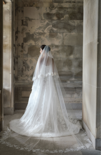 Blue Willow by Anne Barge Penrose Veil #0 default Silk White thumbnail