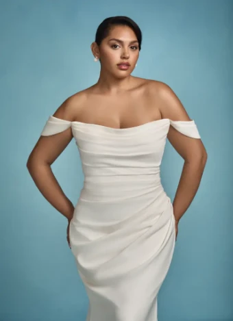 Blue Willow by Anne Barge Naomi - Crepe Back Satin #1 Silk White thumbnail