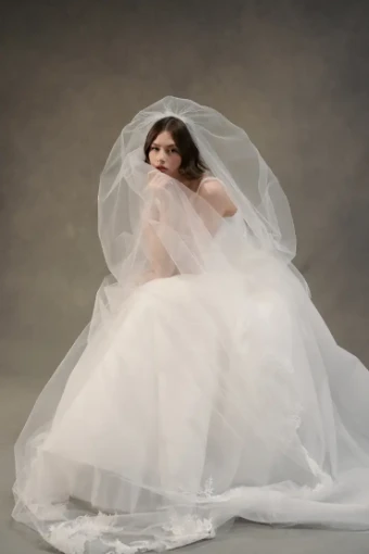 Blue Willow by Anne Barge Erivo Veil #1 Silk White thumbnail