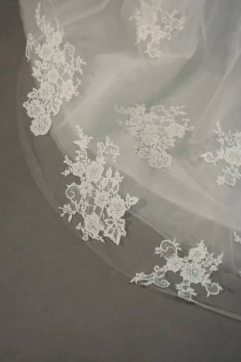 Blue Willow by Anne Barge Erivo Veil #2 Silk White thumbnail