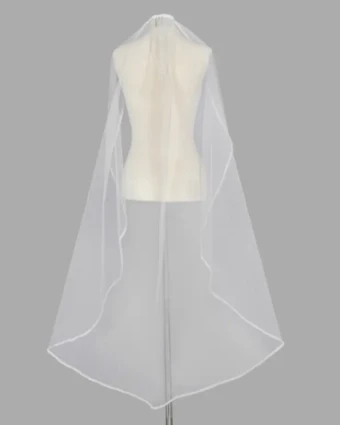 Rosa Clara Couture Beaded Edge Veil - 1LV02 #0 default Natural thumbnail