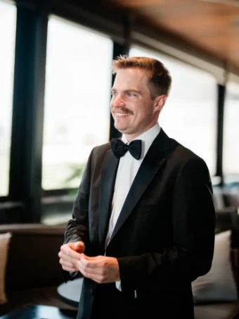 Miscellaneous Black Silk Bow Tie - Pre-Tied + Cummerbund Set #0 default Black thumbnail