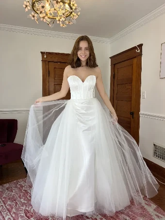 Amsale Tulle Overskirt #0 default Ivory thumbnail
