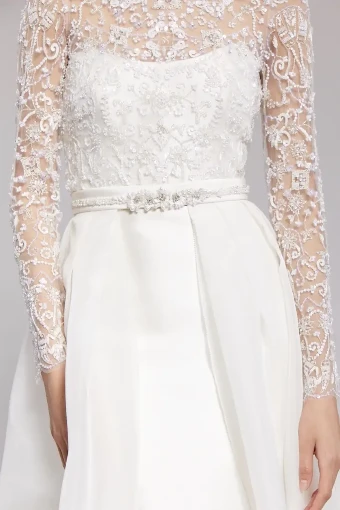 Amsale Pearl Belt #0 default Ivory/Crystal thumbnail