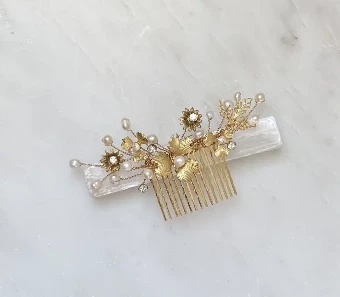 Miscellaneous Cori Lynn Co. Lulu Hair Comb #0 default Gold thumbnail