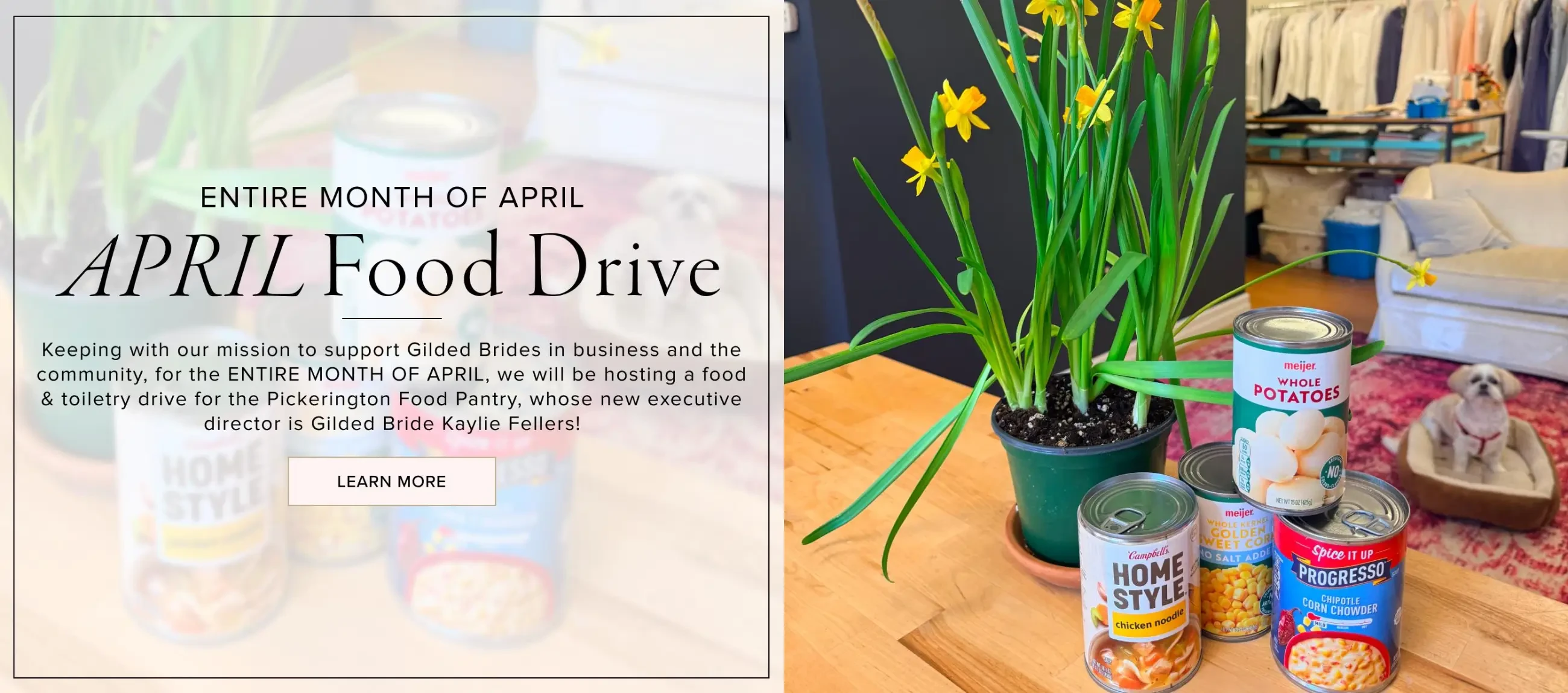 April Food Drive at Gilded Social